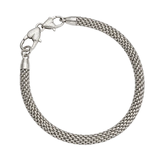 Brighton Heart Clasp Mesh Silver Bracelet