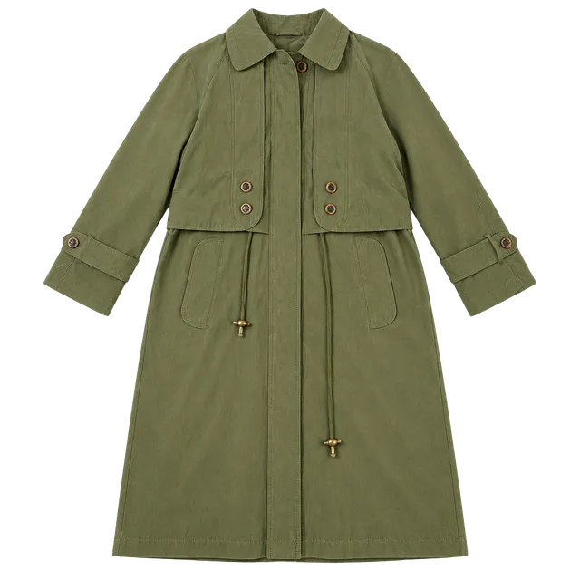 Vintage A2 Trench Coat Olive Green Capelet Double Breasted Lined Women’s 10D/P