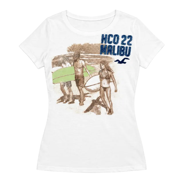 Hollister Malibu Graphic T-Shirt White