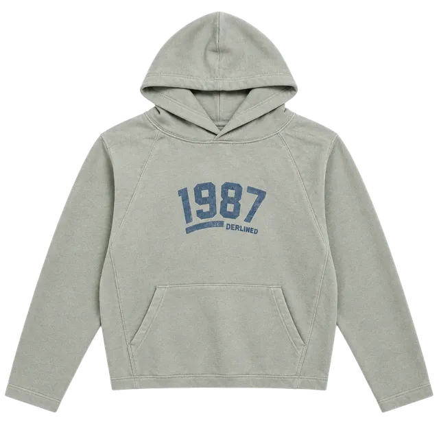 Just Attitude 1987 Oversized Fleece Hoodie Size L Green