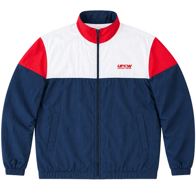 Vintage 90s King Louie Windbreaker Jacket Mens XL UFCW Local 1036 Nylon USA Made