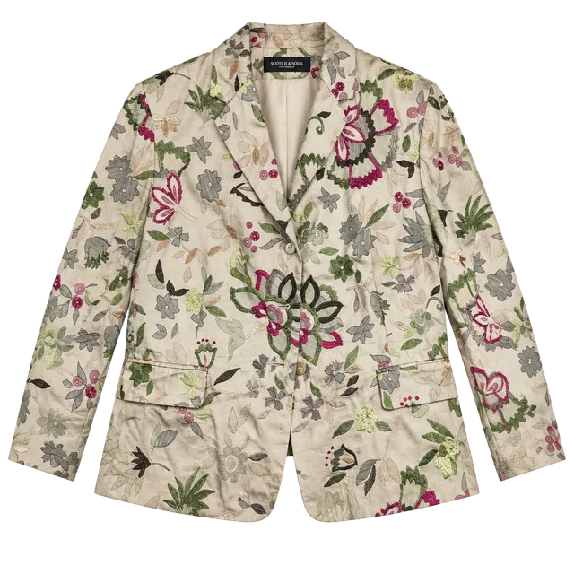 Jones New York Embroidered Floral Blazer