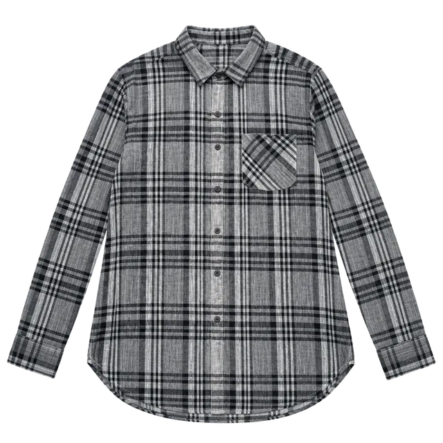 Women’s Lucky Brand Plaid Button Down Shirt Blue Black Long Sleeve lightweight 