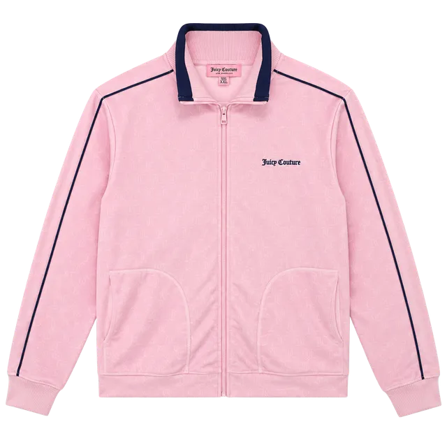 Juicy Couture Velour Track Jacket Size XXL Pink Pickleball Anyone?