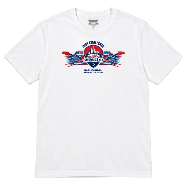 IndyCar Big Machine Music City Grand Prix T-Shirt Size L White New