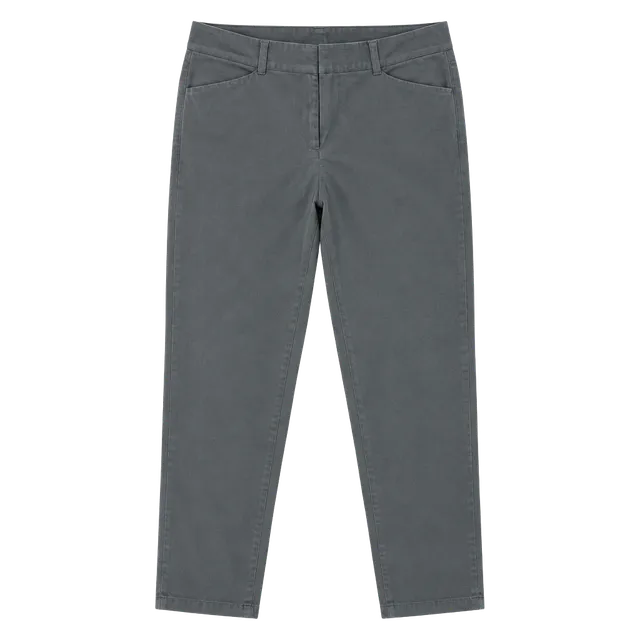 Loft Curvy Skinny Ankle Pants Size 10 Gray Cotton Blend