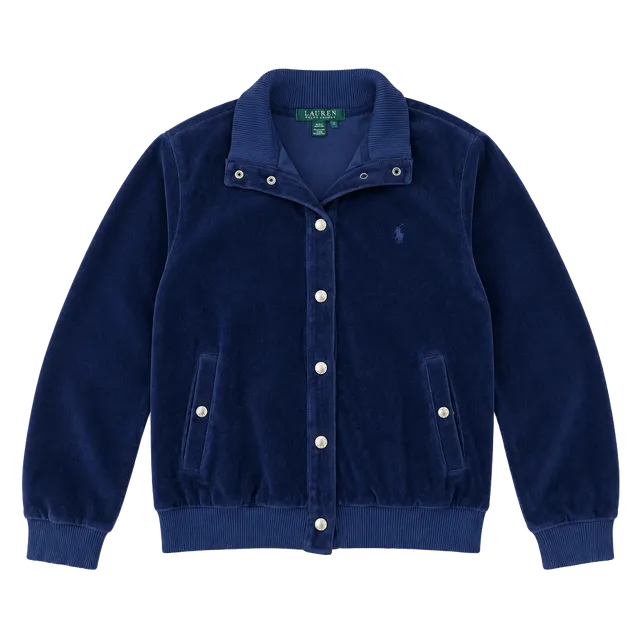 Lauren Ralph Lauren Velvet Bomber Jacket Navy Size P/L