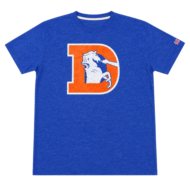 Homage Denver Broncos T-Shirt Size M Blue Orange