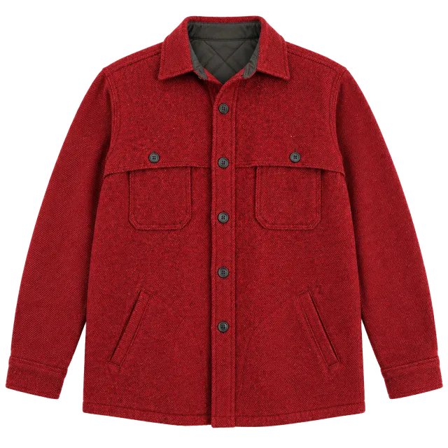 Woolrich Wool Shirt Jacket Red