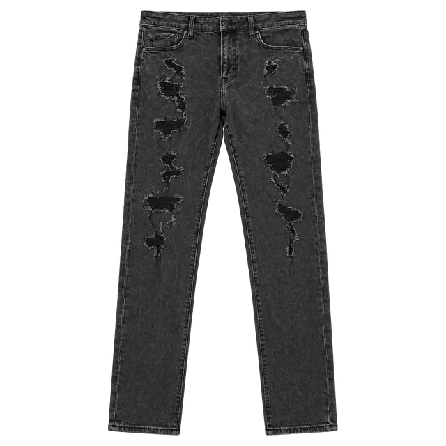 Aeropostale Slim Jeans Size 34/34 Black Distressed Ripped Denim