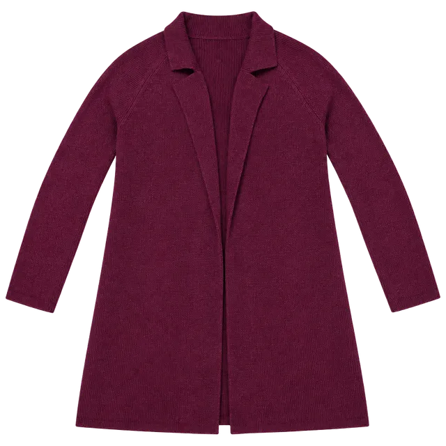 Apt. 9 Open Cardigan Sweater Size M Burgundy Ribbed Collar