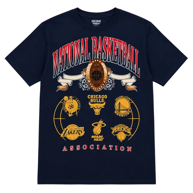 NBA National Basketball Association Teams T-Shirt Size L/G Navy Blue
