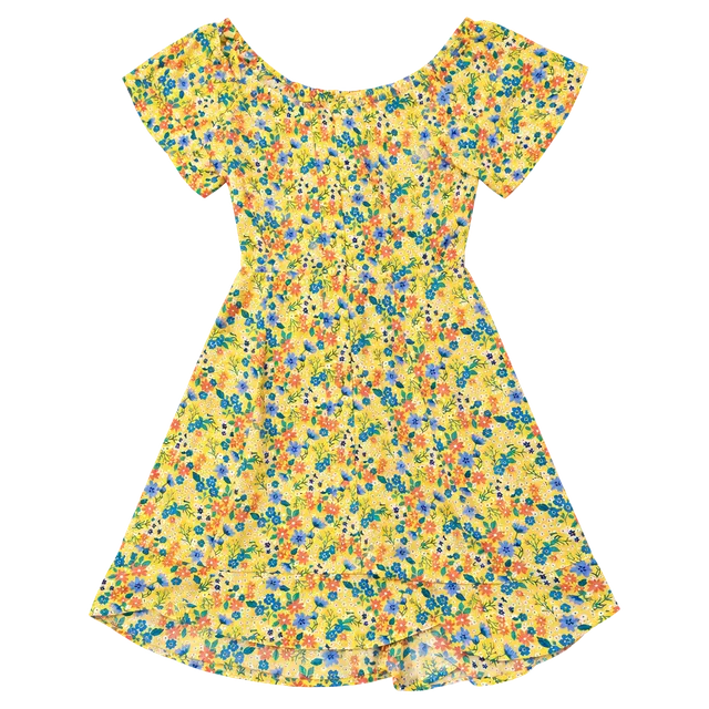 Sienna Sky dress Size XS Yellow Floral Puff Sleeve