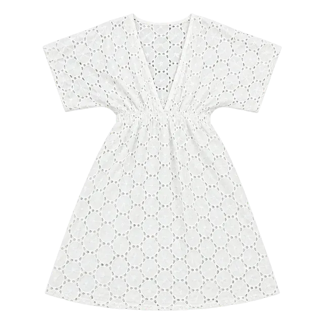 Jordan Taylor Dress Size L White Eyelet Cover Up Tunic
