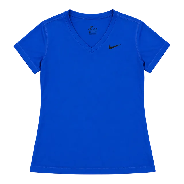 Nike Dri-FIT V-Neck T-Shirt Size M Royal Blue Athletic Top