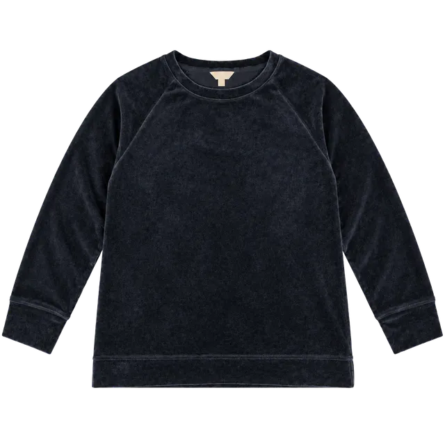 Time and Tru Velour Sweatshirt Size S (4-6) Blue Long Sleeve