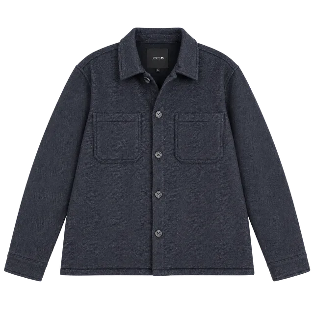 Joe's Jeans Overshirt Size M True Navy Wool-Blend Button-Up