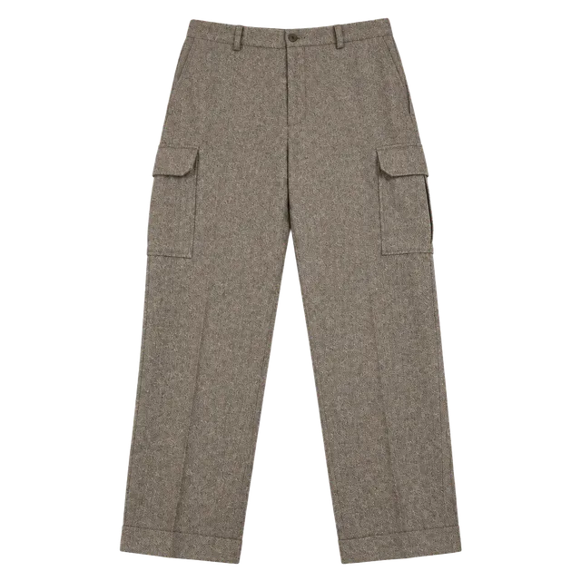 Orvis Wool Cargo Pants Size 40 Brown Tweed Signature Collection