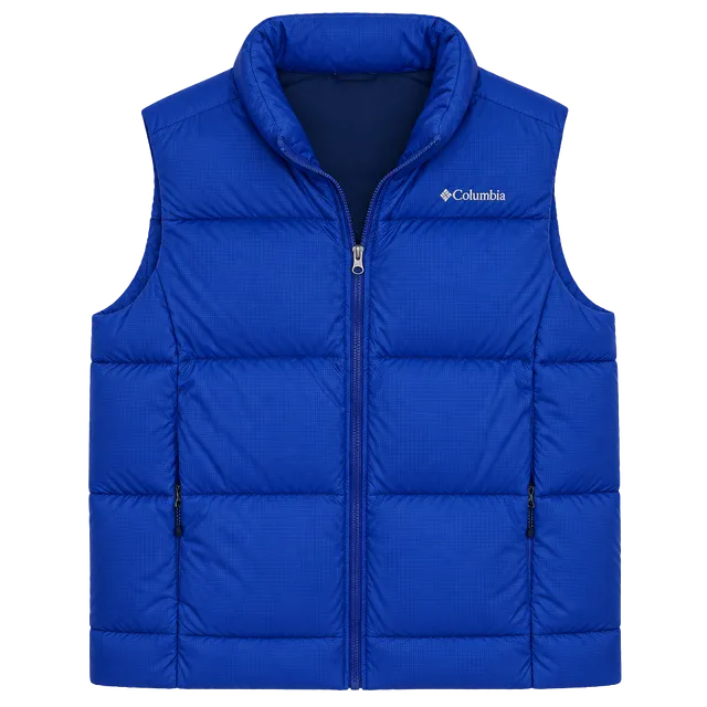 Columbia Puffer Vest Size 1X Blue Full Zip Winter Outerwear