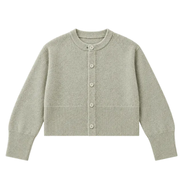 Open Edit Cream Cardigan Sweater Button Front Womens Size S