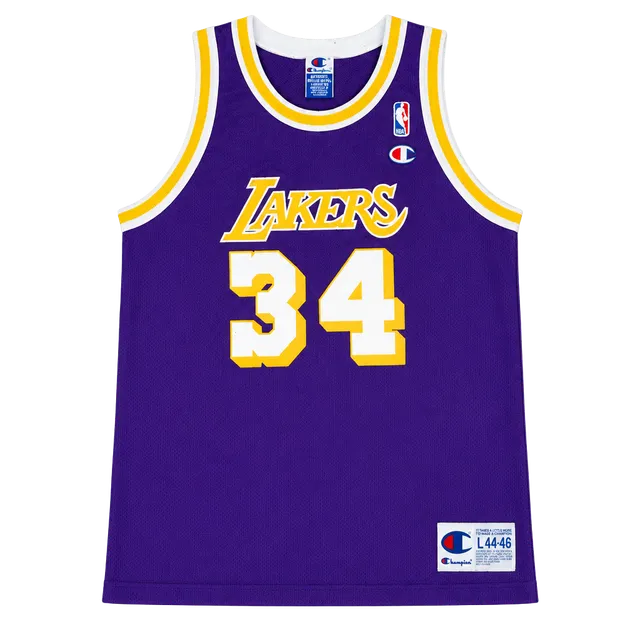 Vintage Champion LA Lakers Shaquille O'Neal 34 Jersey Size L 14-16
