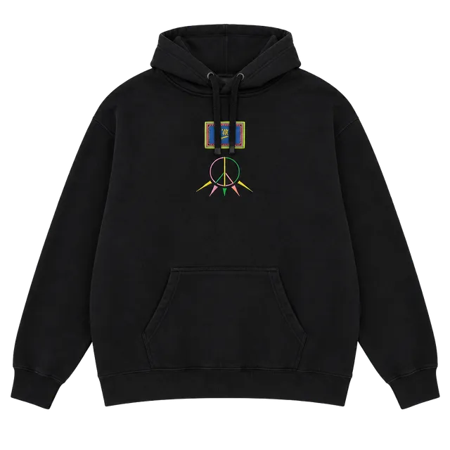 Nike Embroidered Peace Graphic Black Hoodie/167