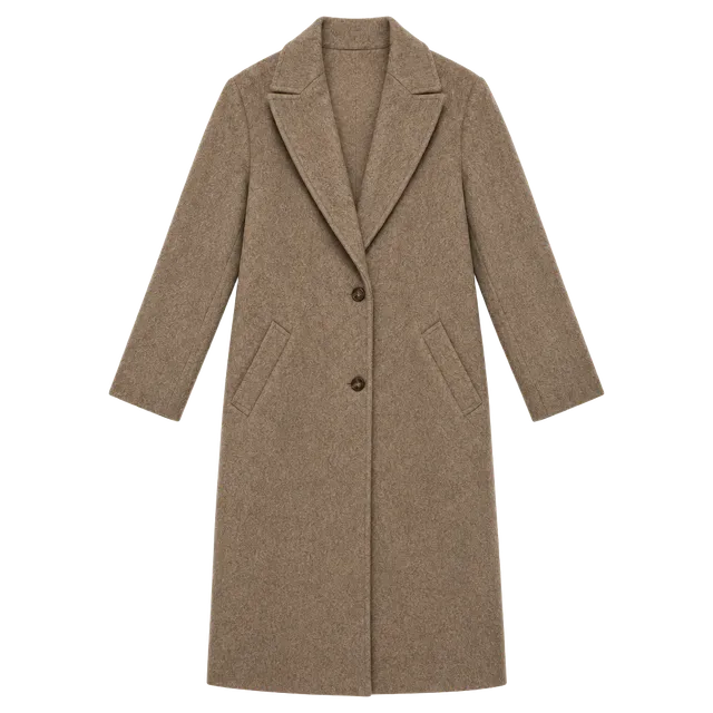 Rumored Sinatra Coat Size M Brown Wool Blend Trench Long