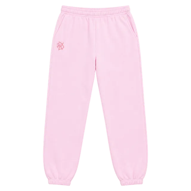 Roller Rabbit women’s Light Pink Kids Sweatpants with Orange Logo S