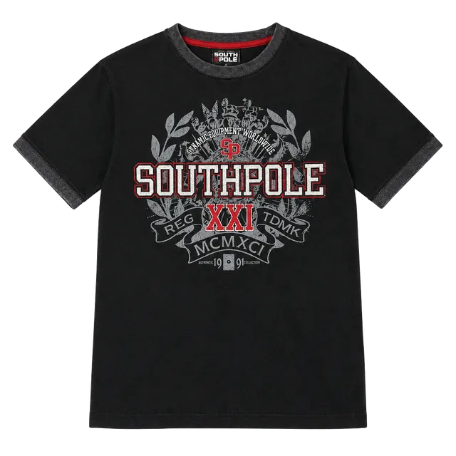 Y2K vintage Southpole Graphic T-Shirt Size M Black Vintage Streetwear
