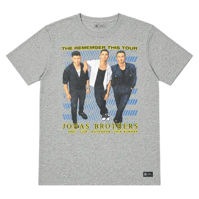 Jonas Brothers The Remember This Tour Concert T-Shirt Gray