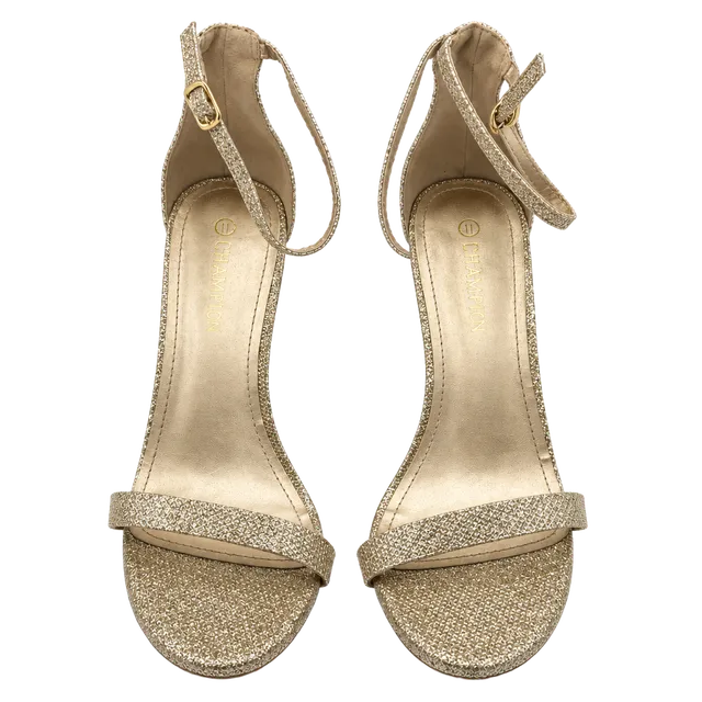 Dream Pairs Karrie Heels Size 11 Gold Glitter Ankle Strap Stilettos