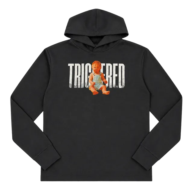 Bella + Canvas Triggered Hoodie Size XL Black Graphic Long Sleeve