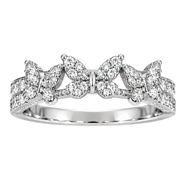 Origami Owl Butterfly Pavé Ring Size 10 Silver Tone Crystal Band