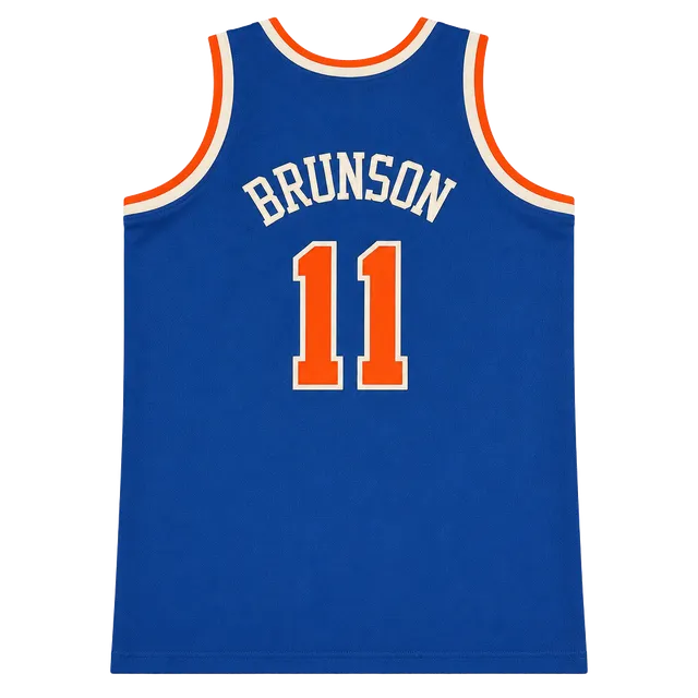 Jalen Brunson New York Knicks 11 Jersey Size L Blue Basketball