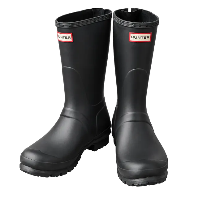 Hunter Original Short Rain Boots Black Women’s 9