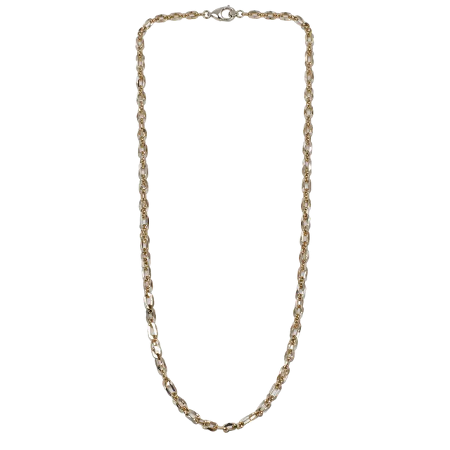 Designer LIRM Sterling Silver 925 Rose Gold Figaro Chain 18” long