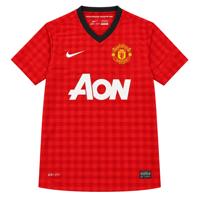 Nike Manchester United Gingham Soccer Jersey Size S Red