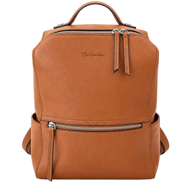 Bostanten Leather Backpack Brown