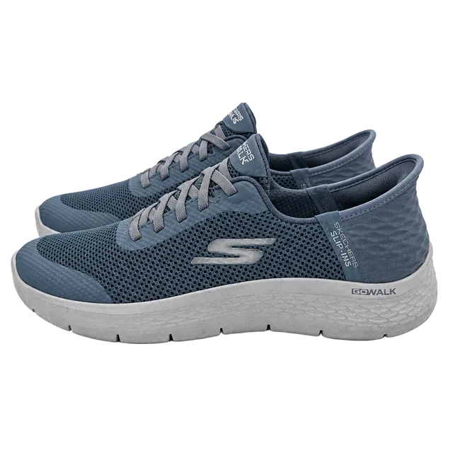 Skechers Go Walk Flex Slip-Ins Walking Shoes Blue Mesh (Size: 7.5)