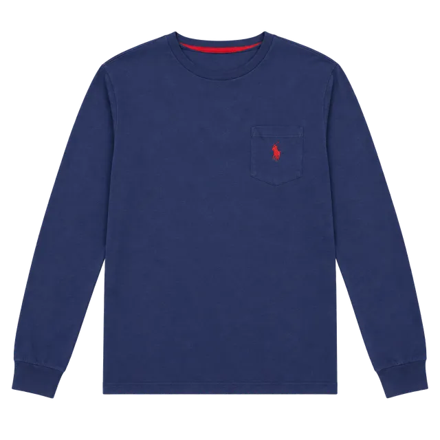 U.S. Polo Assn. Long Sleeve Pocket T-Shirt Size XXL Blue Cotton Logo