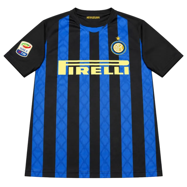 Inter Milan Soccer Jersey Size XL Blue Black Pirelli Nerazzurri