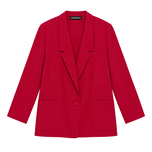 Vintage 90s Casablanca Hot Pink Single Button Oversized Blazer Jacket 16 Plus