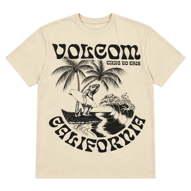 Volcom California Graphic T-Shirt Size XXXL White Cotton