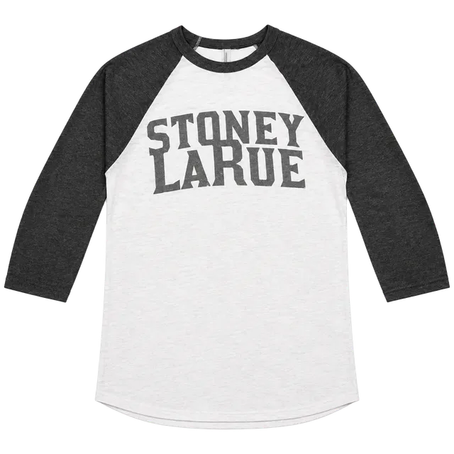 American Apparel Stoney LaRue Raglan Shirt Size S Gray White 3/4 Sleeve