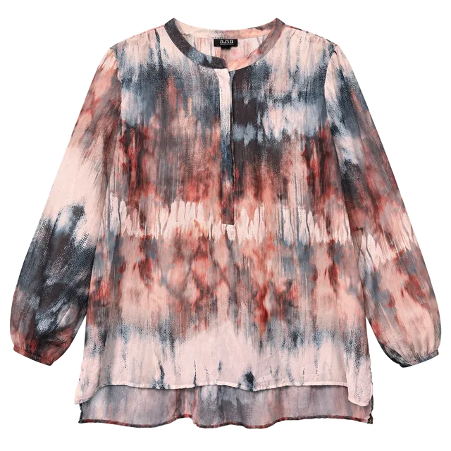 A.N.A. Blouse Size L Abstract Print Long Sleeve