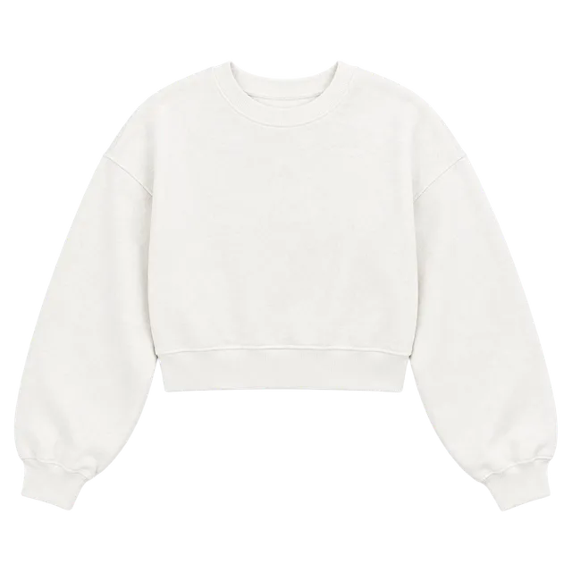 Reformation Jeans White Cropped Crewneck Sweatshirt Size Small