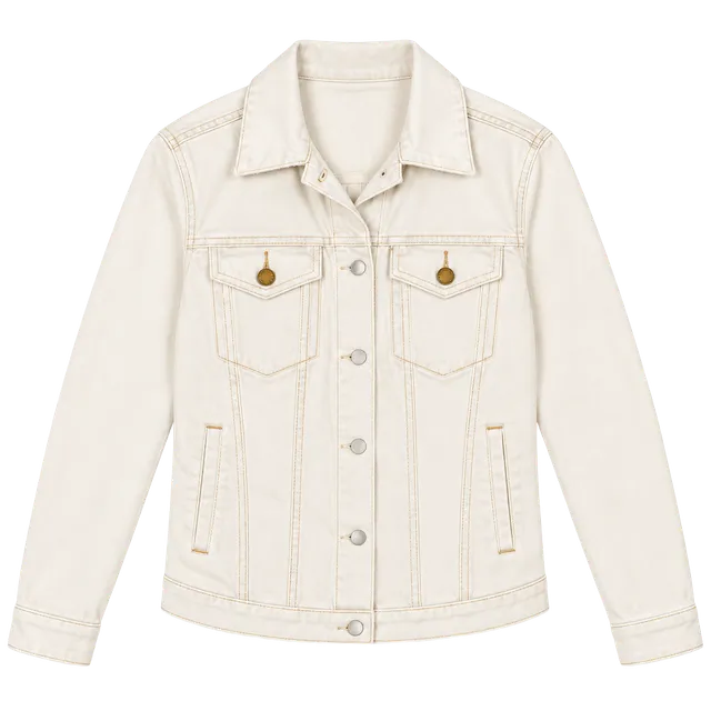 Universal Thread Denim Jacket Size M White Crop Raw Hem