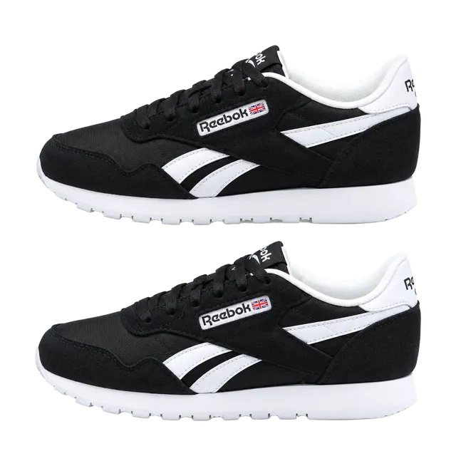 Reebok Royal Nylon Size 7.5 Black White Sneakers BD1553 New with Box