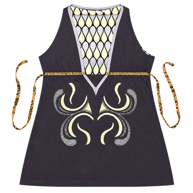 Custo Barcelona Y2K Vintage Graphic V Neck Top Gold Silver Size 4 L NWT