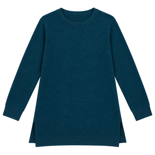Duluth Trading S’no Sweat Women’s Tunic Sweater Crewneck Long Sleeve XL Teal